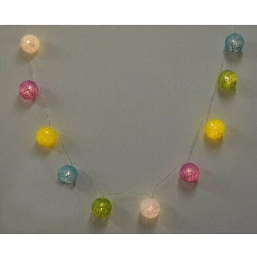 Luci Natale Cordone Palle Luminose LED Luce Calda 38147 Colorate Fitte 170 cm, fotografia 4 di 7