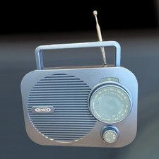 Jensen MR-550 Portable AM/FM Radio with Aux Line-in Blue