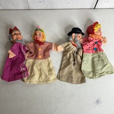 Vintage Hand Puppets King Little Red Hobo Actress Mr Rogers Neighborhood Lot