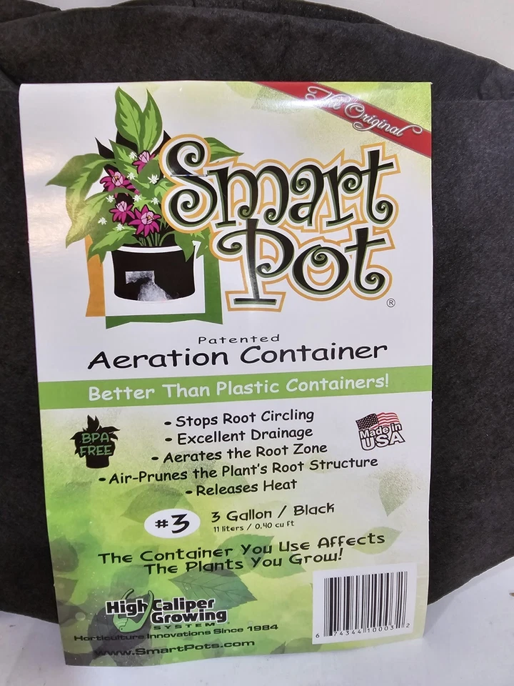 3 Pack - Smart Pots 3 GALLON Plant Aeration Pot Fabric Container - Image 2 of 2