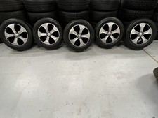 18" (5) 2018-21 JEEP COMPASS OEM SILVER W/DARK GRANITE WHEELS AND NEW TIRES .