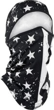 ZANheadgear WB4L091 Mens Black/White American Flag Polyester Face Mask Balaclava