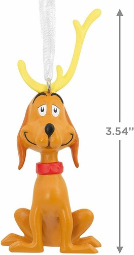 Neu im Karton Hallmark 2021 rote Box Weihnachtsschmuck von Max dem Hund aus dem Grinch - Bild 6 von 6
