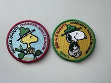 Charles M Schulz Museum Peanuts Snoopy & Woodstock Beagle Scout Patch, 3”