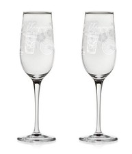 Set 2 Calici Flute Krizia Drink Bar in Vetro Cerve