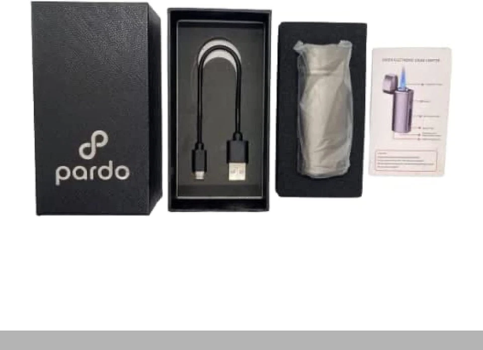 Encendedor con antorcha de cigarros Pardo - Encendedores eléctricos a prueba de viento recargables... Envío rápido Foto 4 de 4