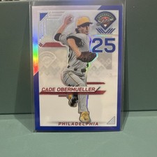 Panini Cade Obermueller Phillies 2025 Prizm Prospect #98 Serial Numbered /149