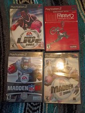 Lot of 4 PlayStation 2 Games NBA Live 02 Madden 2007 & 03 Mirra 2 Freestyle BMX