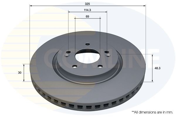 Brake Disc Front Internally Vented Fits Hyundai Tucson Kia Sportage COMLINE
