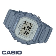 CASIO 	W-218HC-2AJF Blue Gray 7 Year Battery WR50m Standard Digital Watch