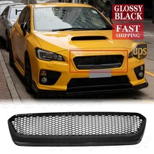 For Subaru Wrx Sti 2015-2017 Jdm Style Glossy Black Front Grille Grille Replaced