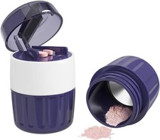 EZY DOSE Pill Crusher and Cutter 3-in-1, Crushes Cuts, and Stores Pills, Vitamin