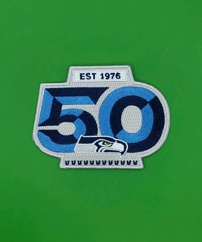 SEATTLE SEAHAWKS 50th ANNIVERSARY Embroidered Iron-on Patch