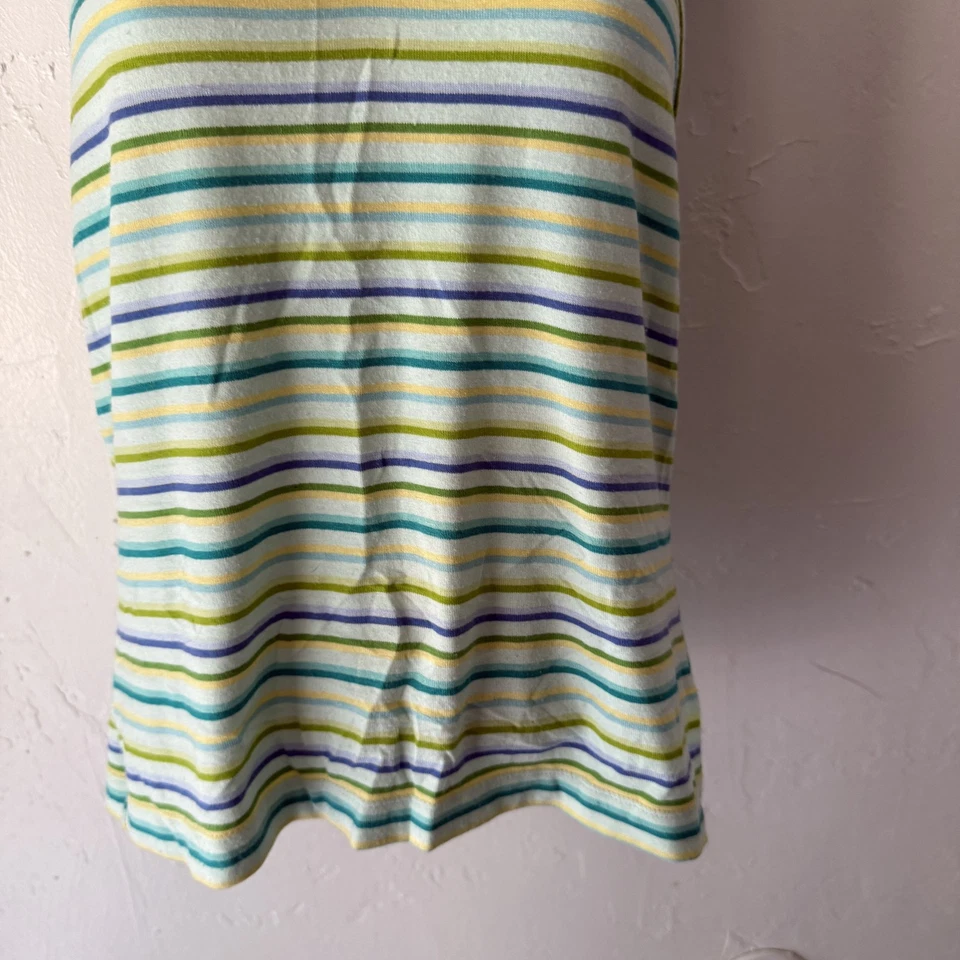 Top Halter Tangents Y2k Mediano Multicolor Tejido a Rayas Salir Informal Verano Foto 3 de 4