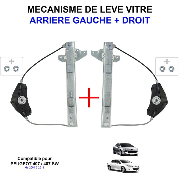 Newparts Elektrischer Fensterheber Hinten Links/Rechts FüR Peugeot 407/407 Sw-image