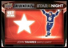 2021-22 Upper Deck Credentials #1S-7 John Tavares Star of the Night: First Star