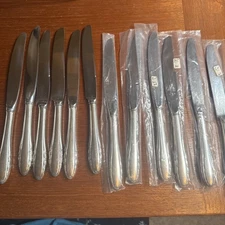 GORHAM Lyric Set of 13 Modern Hollow Dinner Knives~Sterling Silver Handle 8.75"