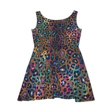Multicolor Leopard Print Sun Dress  All-Over Print