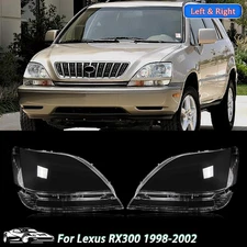 Pair Front Headlight Lens Clear Headlamp Covers Fits Lexus RX300 1998 1999-2003