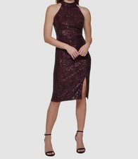 Eliza J Women's Purple Mock Neck Bodycon Dress Size 2