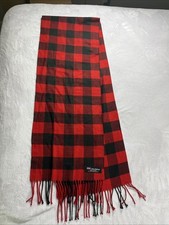 Nova Check Scarf 100 Cashmere, Fringe Plaid Made In Scotland Black, Red
