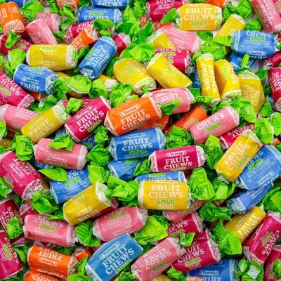 TOOTSIE FRUIT CHEWS Candy SOUR 2 lb Bulk Bag Fruity Flavored Assorted Flavors