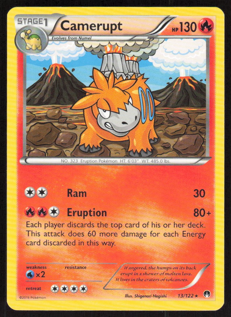 Pokemon Camerupt Rare 13/122 XY - BREAKpoint LP