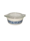 Vintage Pyrex Blue Horizon Casserole Dish 1 1/2 Pint #472 With Glass Lid