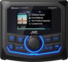JVC KD-MR305BTS Marine Gauge Receiver Weatherproof 2.7 Inch LCD Built in Amp