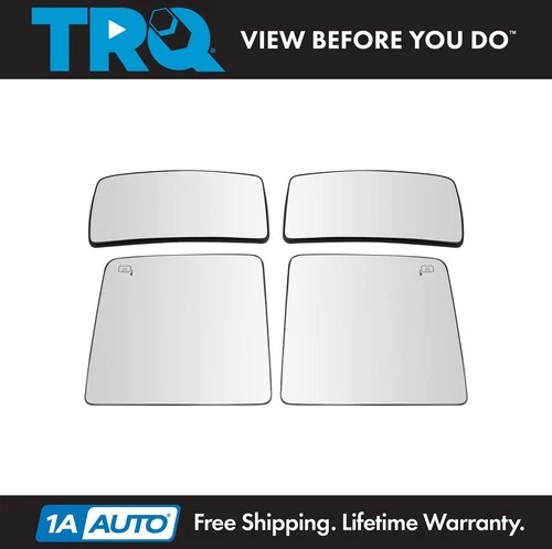 TRQ Mirror Glass Set Fits 08-12 Ford F-250 F-350 F-450 F-550 Super Duty