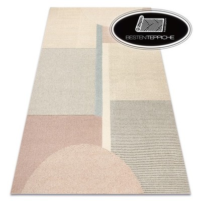 Originale 100% Wolle Teppich 'FLUX' 461.1.AE990 Geometrisch creme beige loft