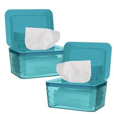 One-Handed Wipe Dispenser for Baby Adult - Seal-Designed Wipes Holder 2 Pack