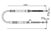Bosch Bremsseil Seilzug Feststellbremse 1 987 477 545 FüR Toyota Avensis AT220_