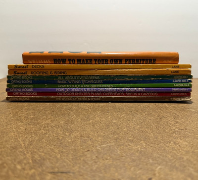 Lot of 9 Vintage Books About HOME IMPROVEMENT & REPAIR Yard Gardening Building