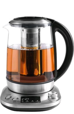 Mecity Electric Tea Kettle with Removable Infuser, 9 Preset Brewing Programs,...