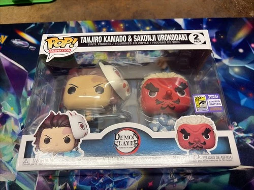 Funko Pop! Demon Slayer Tanjiro Kamado Sakonji Urokodaki 2-Pack SDCC 2023