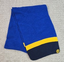 AVENGERS Blue Yellow Stripe Winter Scarf 49 X 7.5 Kids Logo Marvel Warm Thick