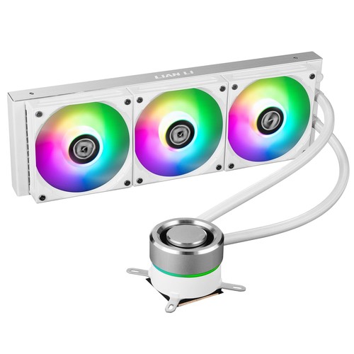 Lian Li Galahad 360mm RGB Closed Loop All-in-one CPU Water Cooler, White