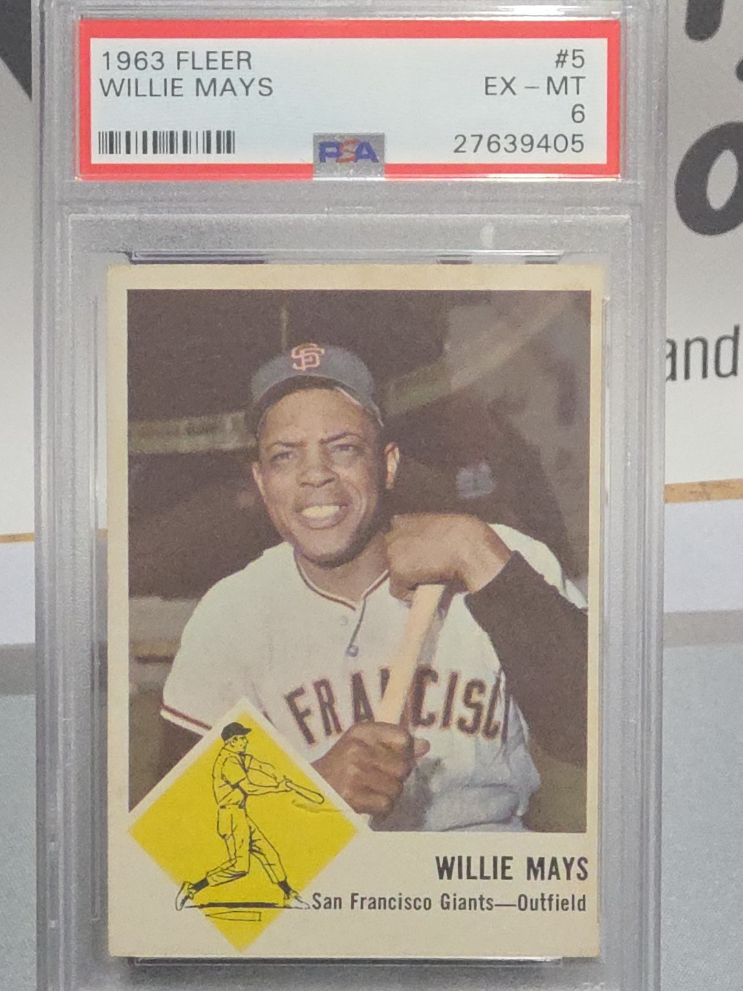1963 FLEER #5 WILLIE MAYS PSA 6