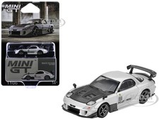 MAZDA RX-7 RE-AMEMIYA SILVER 1/64 DIECAST MODEL CAR BY MINI GT MGT01106