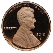 2018 Gem Deep Cameo Proof Lincoln Shield Cent US Coin
