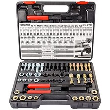 49-piece Thread Chaser Set Repair Kit Unc Metric And Sae Thread Chaserfile