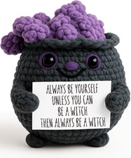 Halloween Decorations Cute Crochet Witch Cauldron Spooky Gift for Women