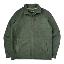 Smartwool Jacket Mens L Green Hudson Trail Fleece Full Zip Wool Thermal SW016521