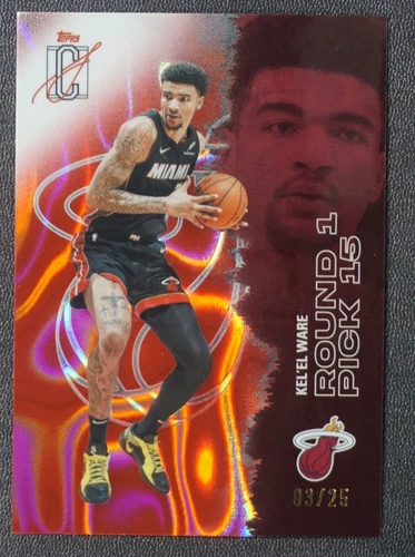 Kel'el Ware 2025-26 Topps Signature Class 03/25 Red Lava Refractor Heat #30