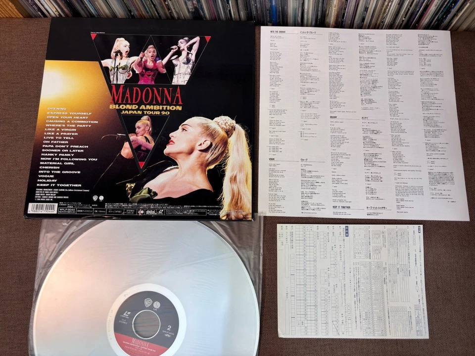MADONNA Blond Ambition Japan Tour 90 Laser Disc WPLP-9044 JPN INSERT + POSTCARD - Image 2 of 4