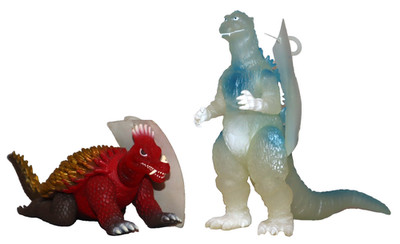 GODZILLA RAIDS AGAIN ANGUIRUS BANDAI DREAM PROJECT 6'' FIGURE SET W/ TAGS LOT VTG