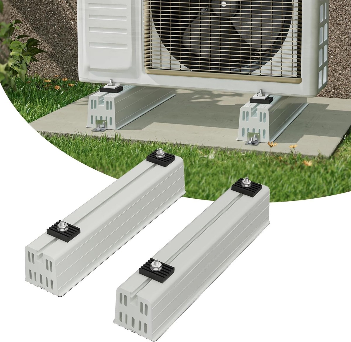 Minisplit Floor Mounting Base, Anti-Vibration Mini Split Stand for  12000BTU/2400