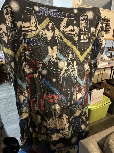 WCW NWO Twin Comforter Sheet Set Complete! Macho Man Sting Goldberg Hogan 1998 - Bild 2 von 7