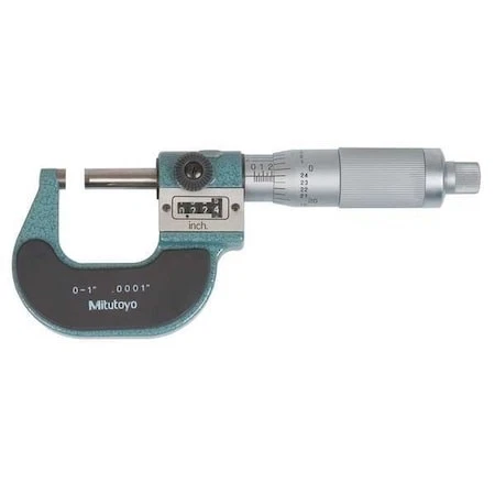Mitutoyo 193-211Cal Digit Mic,0 To 1,Friction,Nist,Case